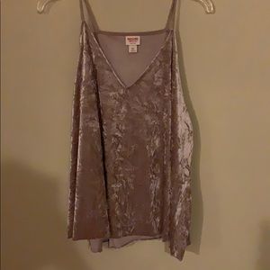 Blush Pink Velvet Top